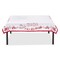 60"x 84" Santa & Reindeer Sleigh in Forest Red and White Cotton Oblong Christmas Tablecloth